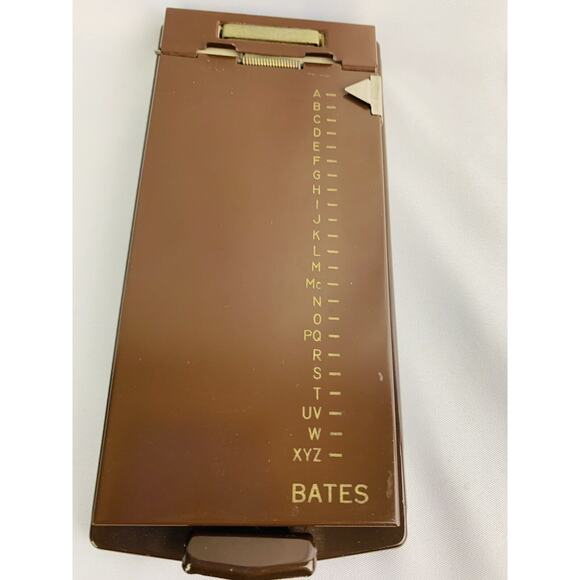 Vintage Bates List Finder Pop-Up Rolodex Model A Made in USA NJ - Picture 3 of 9